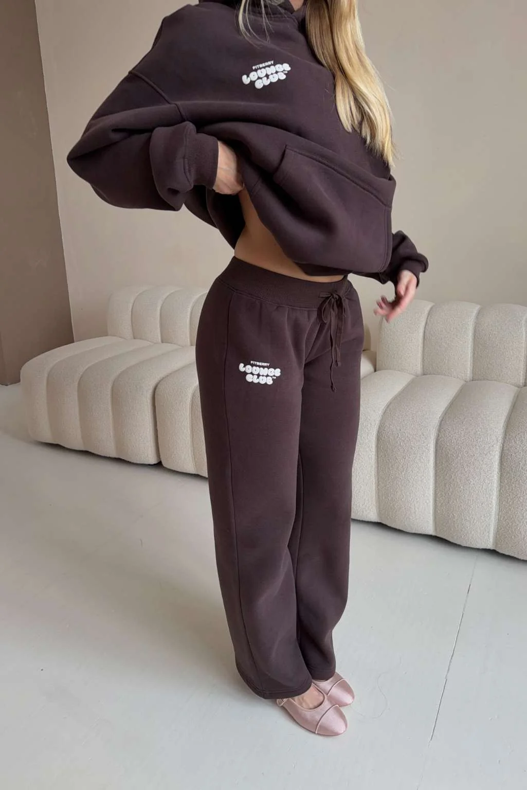 LOUNGE CLUB FLARED LEG JOGGERS - Image 5