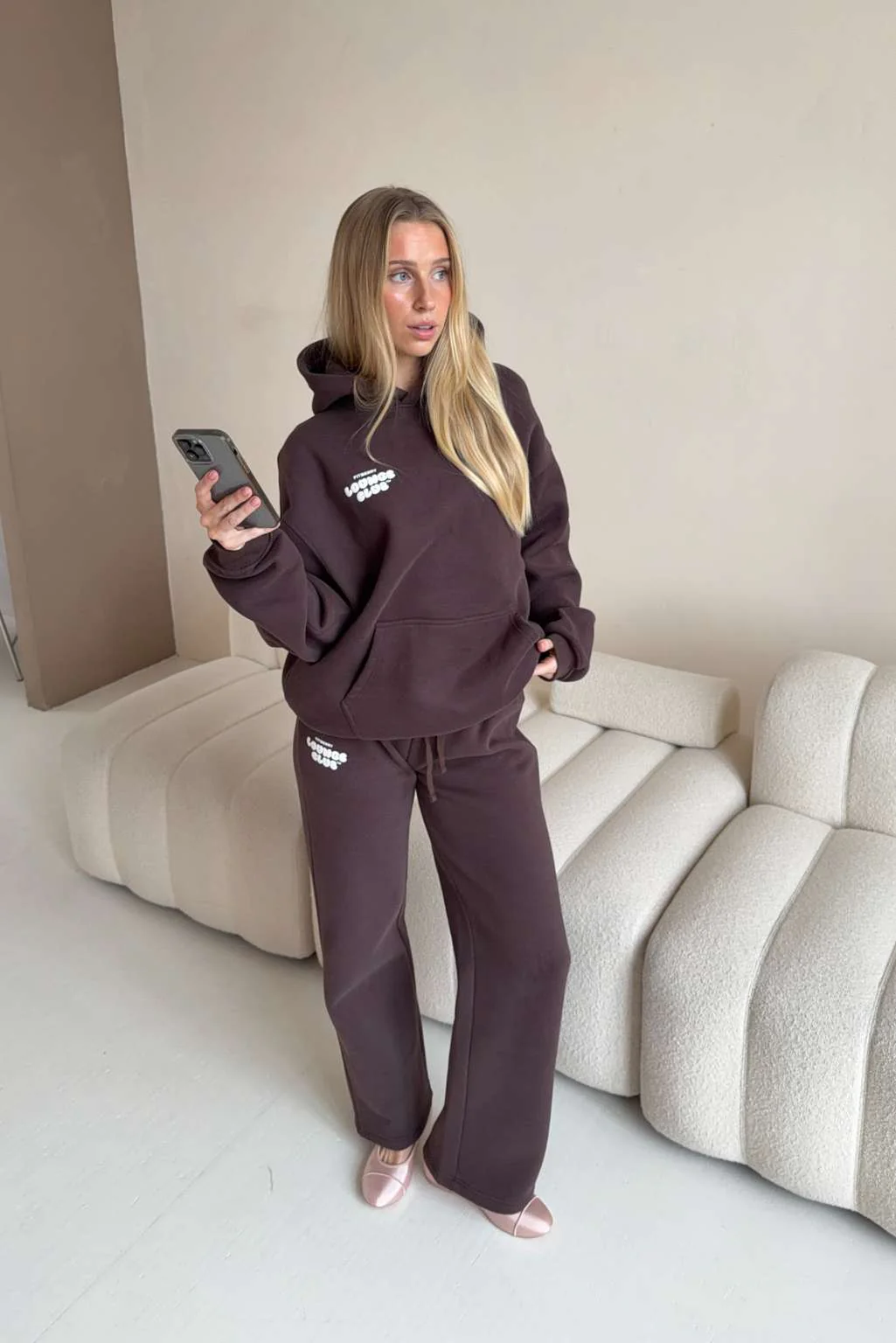 LOUNGE CLUB FLARED LEG JOGGERS - Image 6