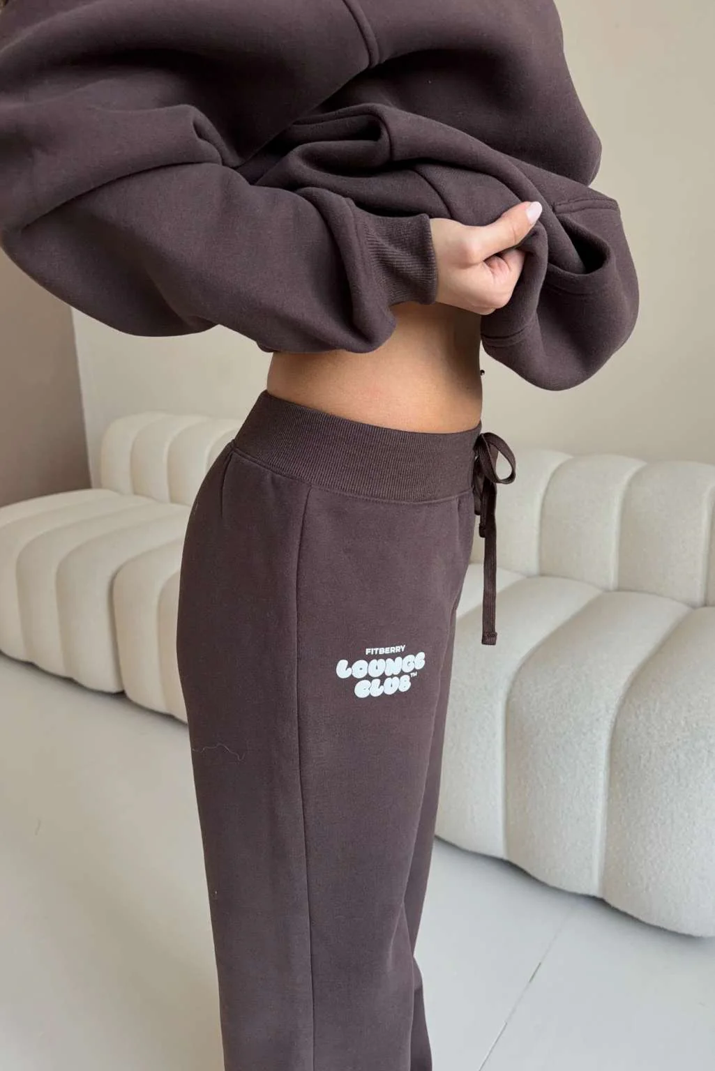 LOUNGE CLUB FLARED LEG JOGGERS - Image 8