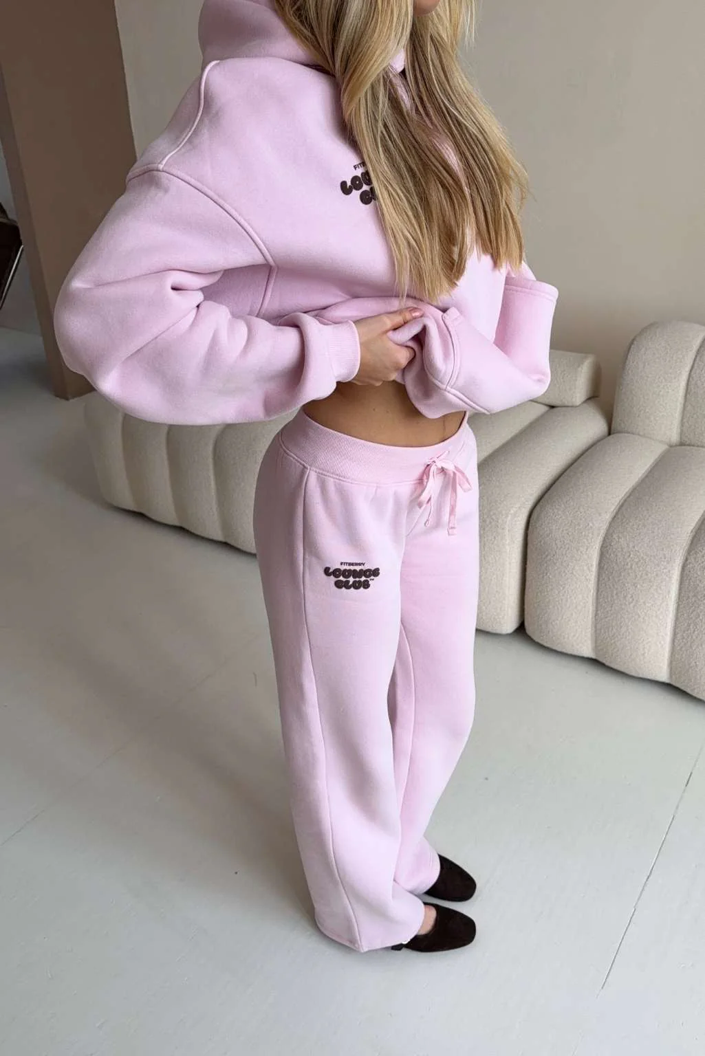 LOUNGE CLUB FLARED LEG JOGGERS - Image 4