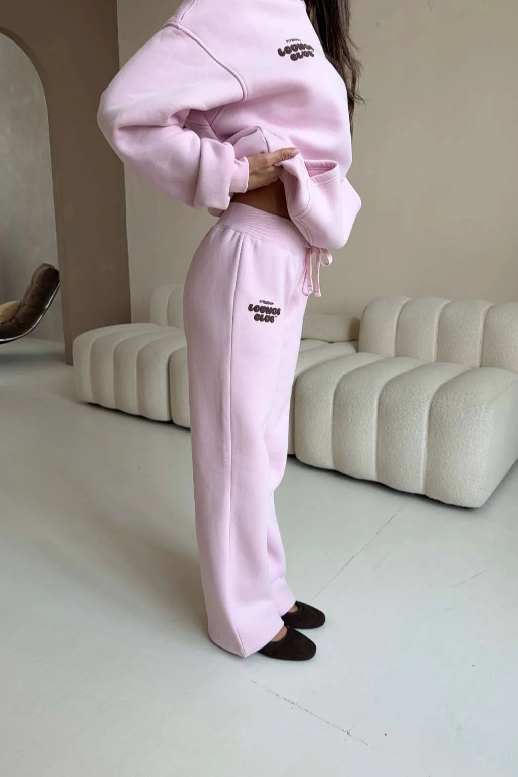 LOUNGE CLUB FLARED LEG JOGGERS - Image 6